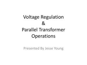 Substation Voltage Regulation And Paralleling Transformers