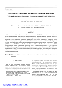 A Solid State Controller for Self-Excited Induction Generator for