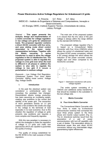 Power Electronics Active Voltage Regulators for Unbalanced LV grids