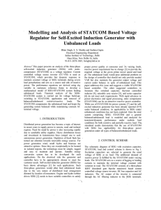 Modelling and Analysis of STATCOM Based Voltage Regulator for