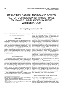 real-time load balancing and power factor correction of three