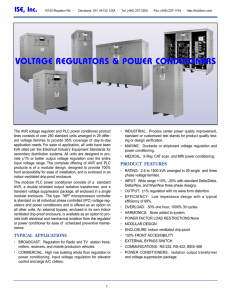 Voltage Regulators and Power Conditioners