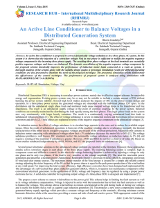 An Active Line Conditioner to Balance Voltages in a