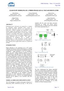 Load Flow Modeling of a Three-Phase Local Voltage Regulator