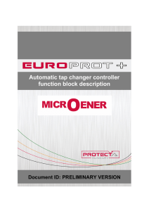 Automatic tap changer controller function block description