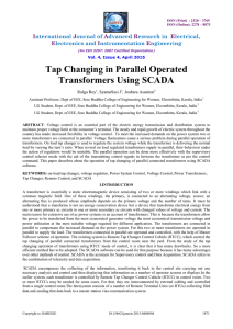 Tap Changing in Parallel Operated Transformers Using SCADA