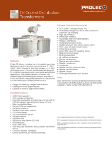 Oil Cooled Distribution Transformers
