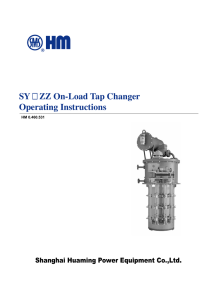 SY口 ZZ On-Load Tap Changer Operating Instructions