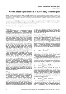 Wavelet based signal analysis of pulsed eddy current signals