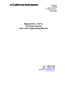 251TL/351TL User and Programming Manual