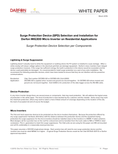 White Paper for Surge Suppression