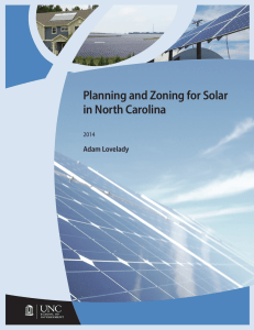 Planning and Zoning for Solar in North Carolina