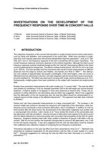 investigations on the development of the frequency response over