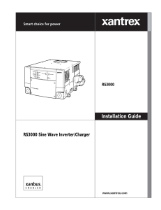 RS3000 Sine Wave Inverter/Charger Install Guide