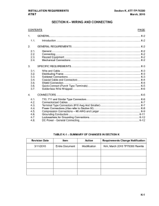 section k -- wiring and connecting