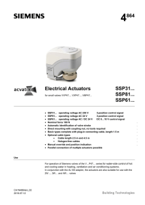 4864 Electrical Actuators SSP31... SSP81... SSP61