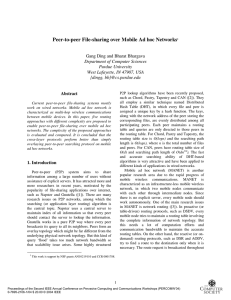 Peer-to-peer file-sharing over mobile ad hoc networks