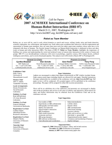 2007 ACM/IEEE International Conference on Human