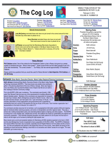 The Cog Log - ClubRunner