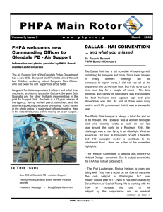 PHPA Main Rotor – 1st Qtr 2003