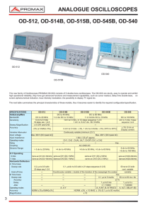 OD-512 / OD-514B / OD-515B / OD-545B / OD-540