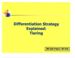 Differentiation Strategy