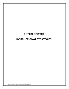 differentiated instructional strategies
