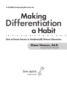 Making Differentiation A Habit (CD)