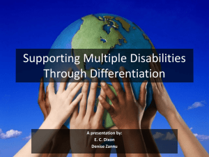 Supporting Multiple Disabilities through Differentiation ppt
