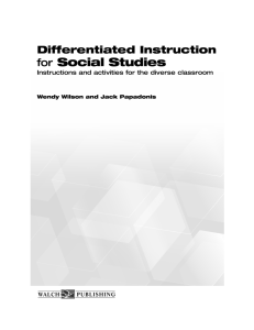 Differentiated Instruction for Social Studies