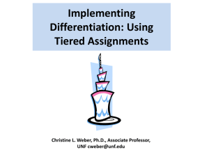 Implementing Differentiation: Using Tiered Assignments