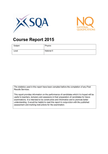 2015 National 5 Physics Course Report