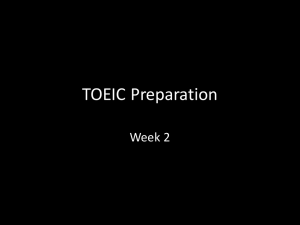 TOEIC Presentation week 2