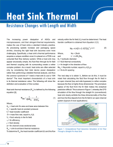 Heat Sink Thermal Resistance Changes with Length and Width