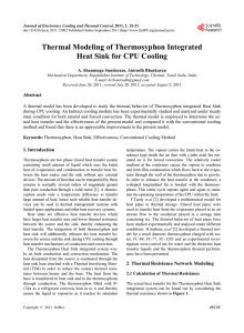 Thermal Modeling of Thermosyphon Integrated Heat Sink for CPU