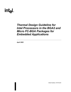 Thermal Design Guideline for Intel Processors in the BGA2 and
