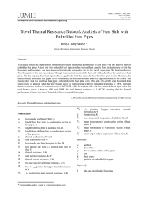 Novel Thermal Resistance Network Analysis of Heat Sink with