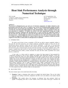 Heat Sink Performance Analysis through Numerical