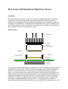 BGA Socket with Heatsink for High Power Devices