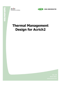 Acrich2 Thermal management guide