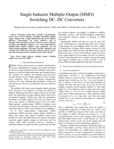 Single-Inductor Multiple-Output (SIMO) Switching DC–DC Converters