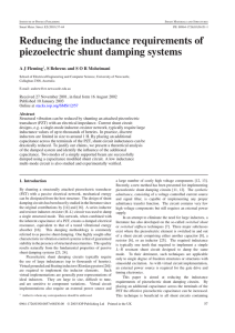 Reducing the inductance requirements of piezoelectric shunt