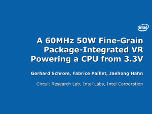 A 60MHz 50W Fine-Grain Package-Integrated VR Powering a CPU from 3