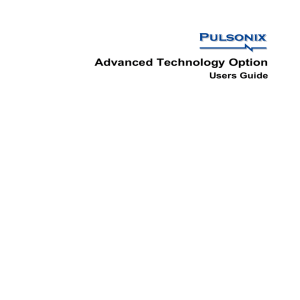 Pulsonix Advanced Technology Users Guide