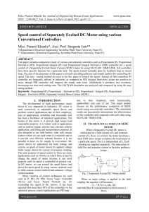 Speed control of Separately Excited DC Motor using various