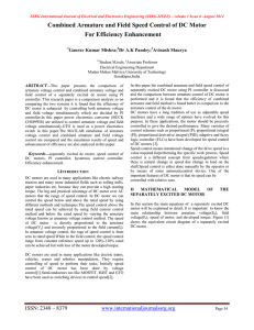 Combined Armature and Field Speed Control of