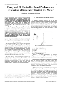 Fuzzy and PI Controller Based Performance Evaluation of