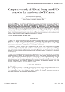 Comparative study of PID and Fuzzy tuned PID controller for speed