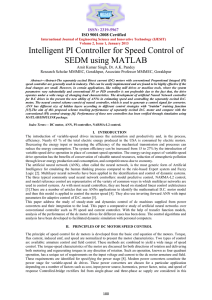 Intelligent PI Controller for Speed Control of SEDM using