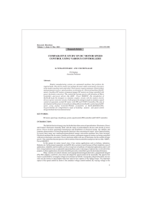 comparative study on dc motor speed control using various controllers